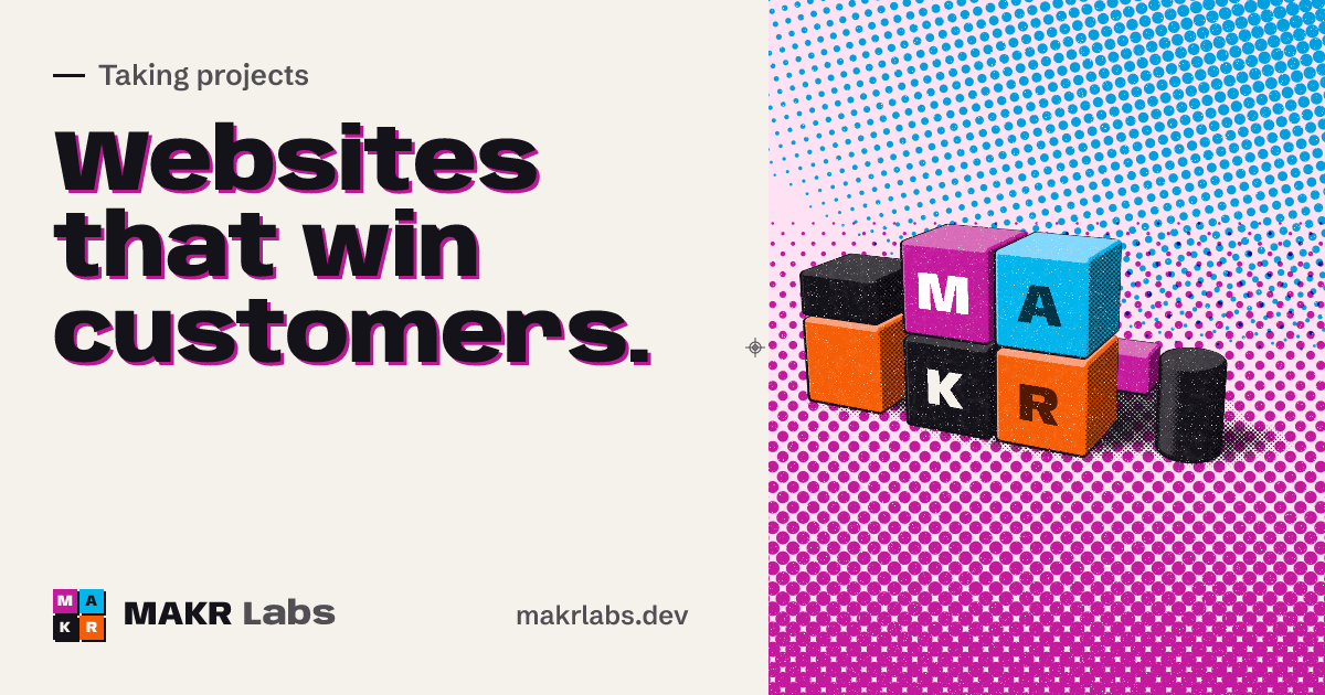 Websites that win customers. Taking projects